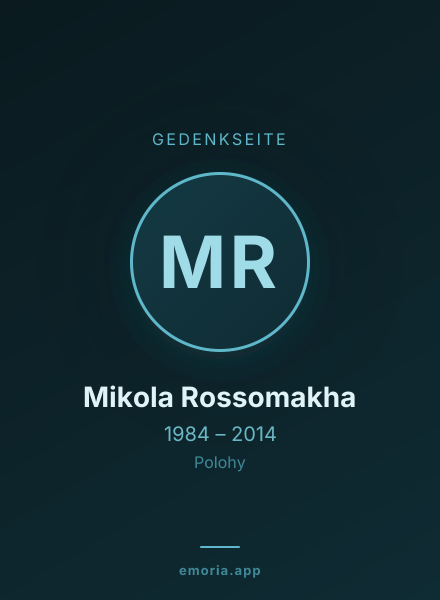 Gedenkportrait von Mikola Rossomakha