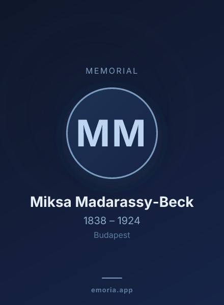 Memorial portrait of Miksa Madarassy-Beck