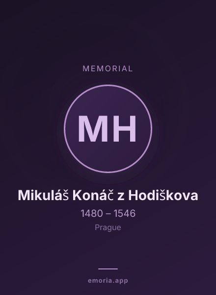 Memorial portrait of Mikuláš Konáč z Hodiškova