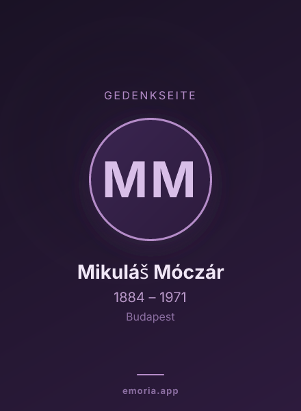 Gedenkportrait von Mikuláš Móczár