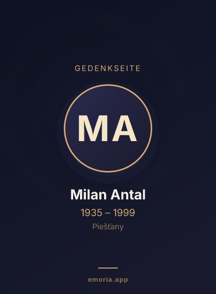 Gedenkportrait von Milan Antal