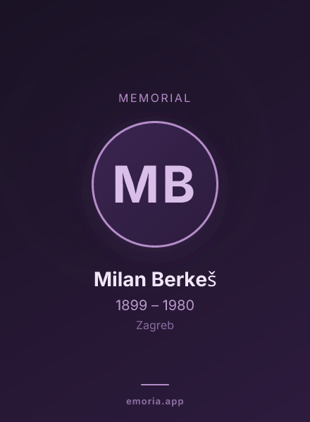 Memorial portrait of Milan Berkeš