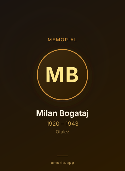 Memorial portrait of Milan Bogataj
