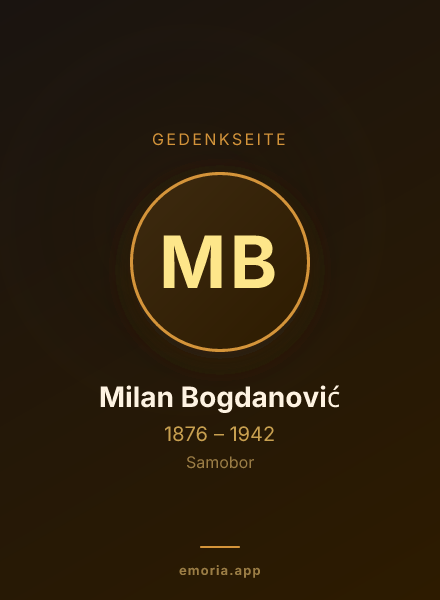 Gedenkportrait von Milan Bogdanović