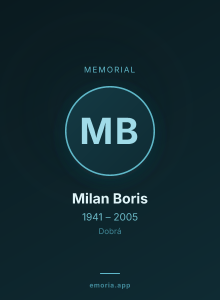 Memorial portrait of Milan Boris