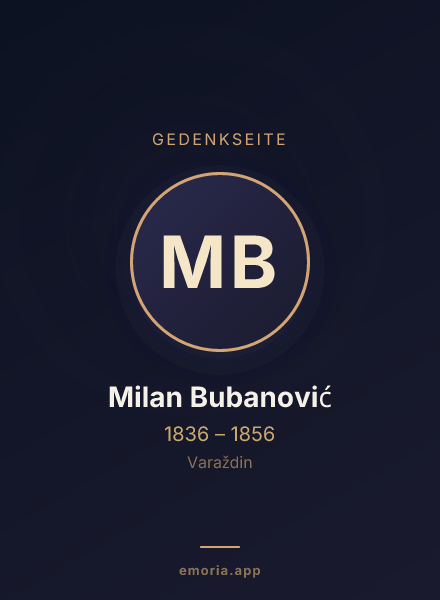 Gedenkportrait von Milan Bubanović