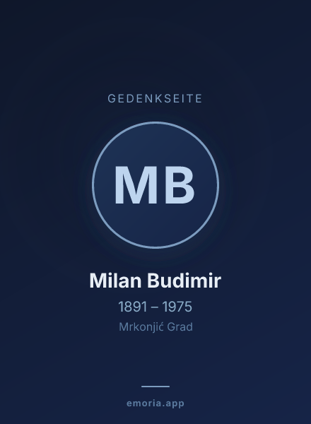 Gedenkportrait von Milan Budimir