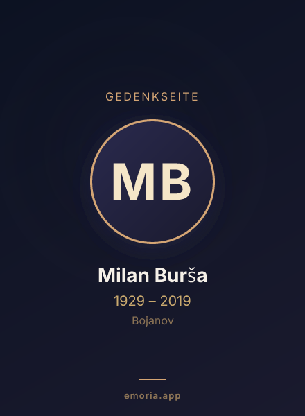 Gedenkportrait von Milan Burša
