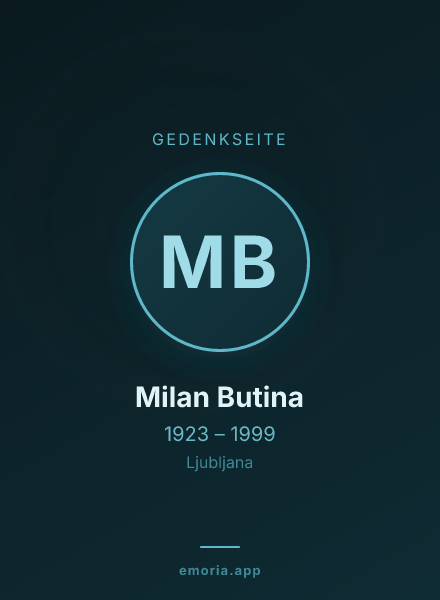 Gedenkportrait von Milan Butina
