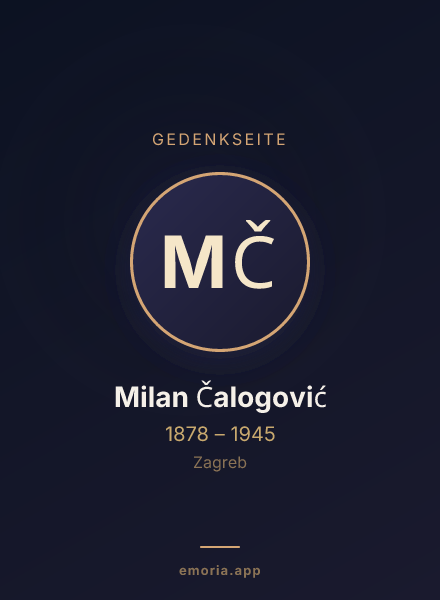Gedenkportrait von Milan Čalogović