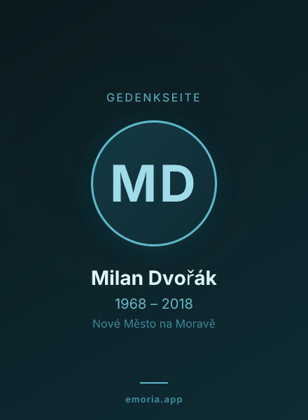 Gedenkportrait von Milan Dvořák