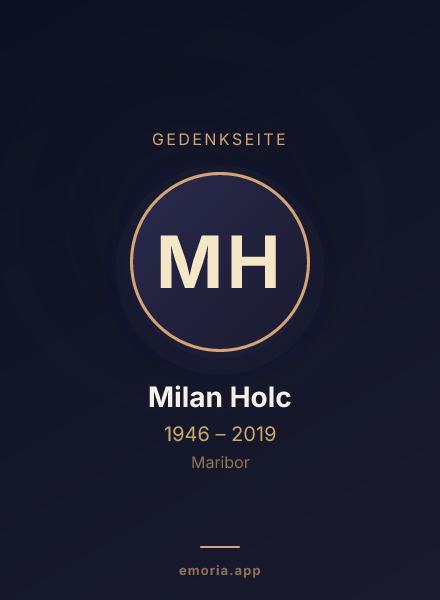 Gedenkportrait von Milan Holc