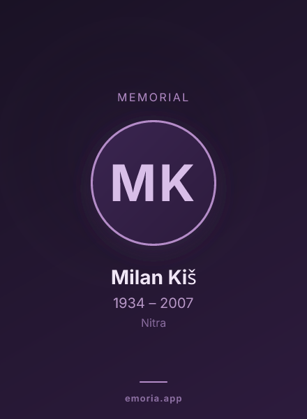Memorial portrait of Milan Kiš