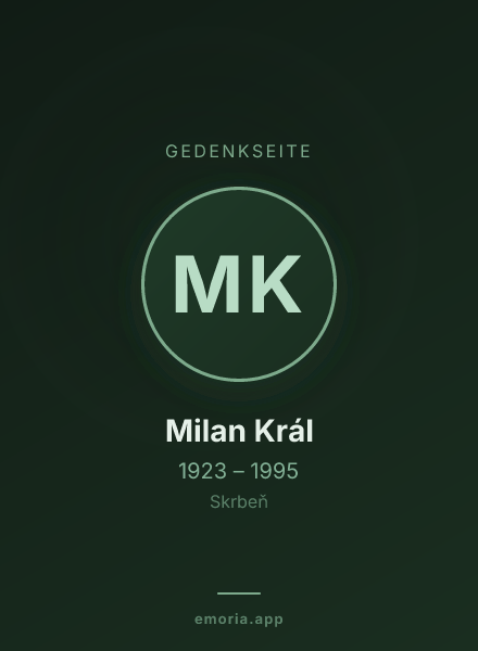 Gedenkportrait von Milan Král