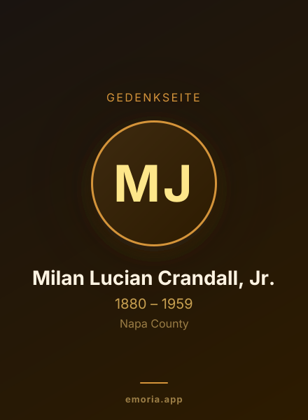 Gedenkportrait von Milan Lucian Crandall, Jr.