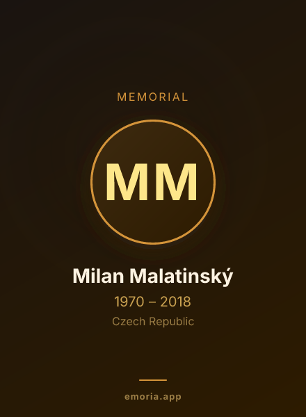 Memorial portrait of Milan Malatinský