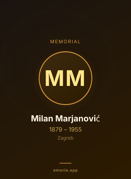 Memorial portrait of Milan Marjanović