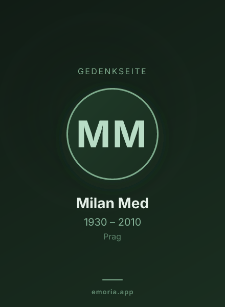 Gedenkportrait von Milan Med