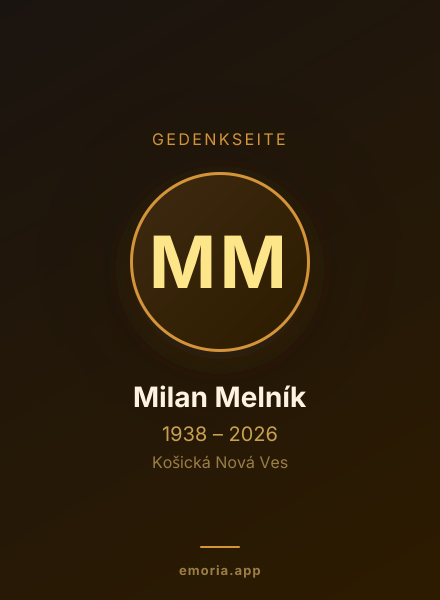 Gedenkportrait von Milan Melník