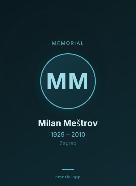 Memorial portrait of Milan Meštrov