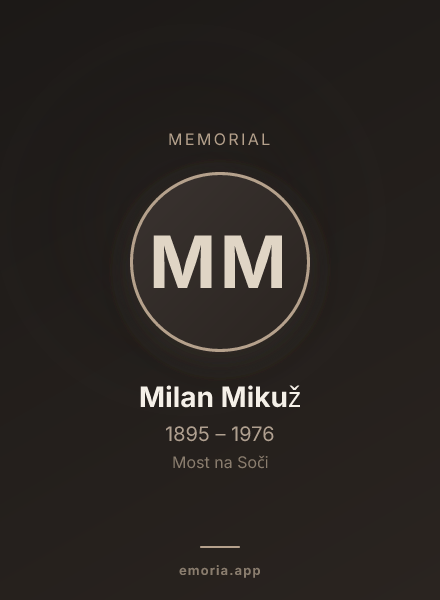 Memorial portrait of Milan Mikuž