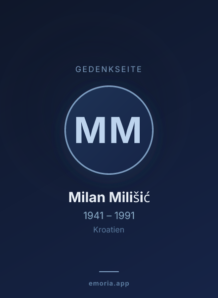 Gedenkportrait von Milan Milišić
