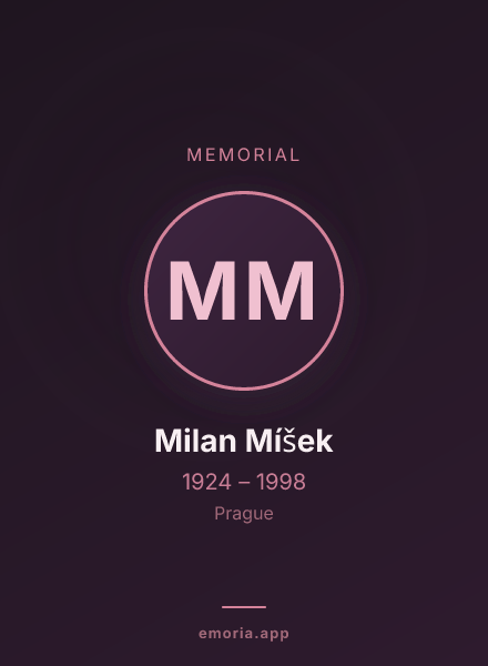 Memorial portrait of Milan Míšek