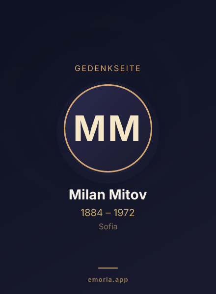 Gedenkportrait von Milan Mitov