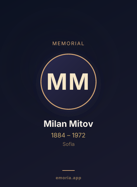 Memorial portrait of Milan Mitov