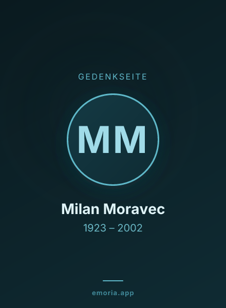 Gedenkportrait von Milan Moravec