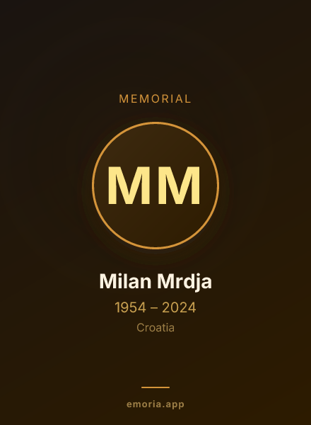 Memorial portrait of Milan Mrdja