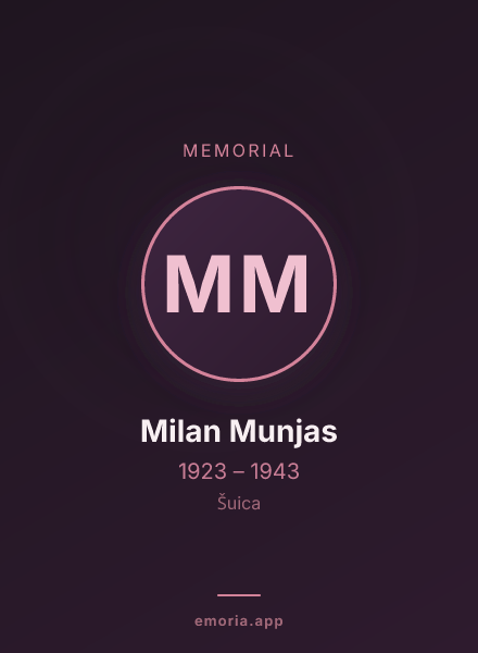 Memorial portrait of Milan Munjas