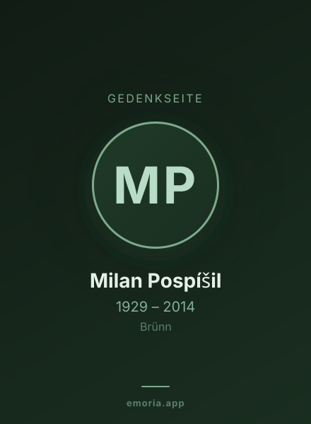 Gedenkportrait von Milan Pospíšil