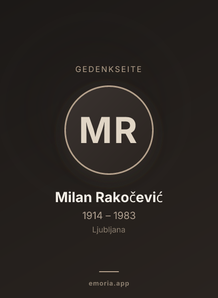 Gedenkportrait von Milan Rakočević