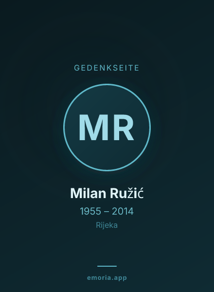 Gedenkportrait von Milan Ružić