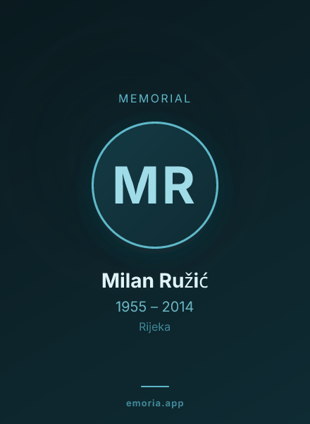 Memorial portrait of Milan Ružić