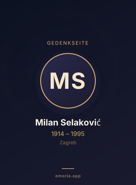 Gedenkportrait von Milan Selaković