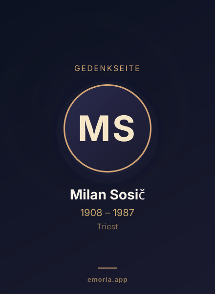 Gedenkportrait von Milan Sosič