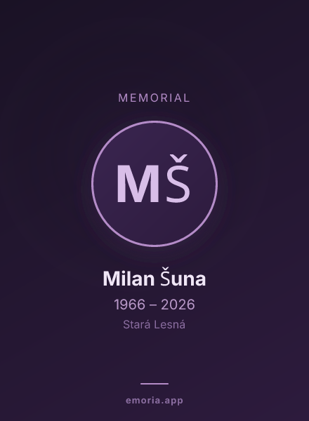 Memorial portrait of Milan Šuna