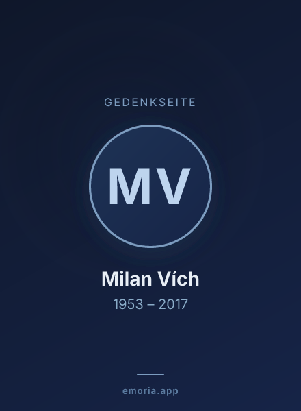 Gedenkportrait von Milan Vích