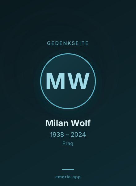 Gedenkportrait von Milan Wolf