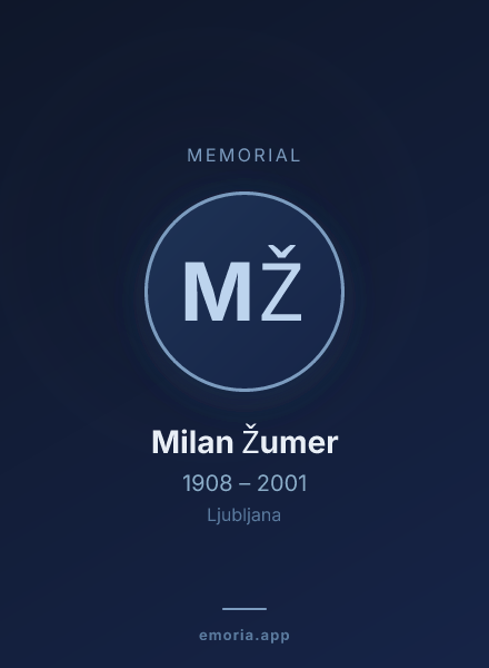 Memorial portrait of Milan Žumer