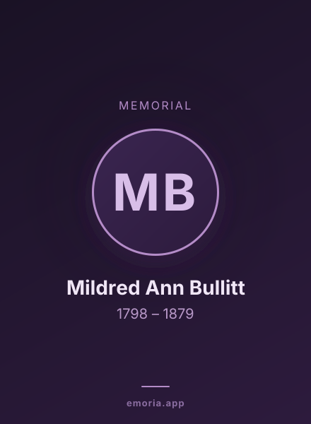 Memorial portrait of Mildred Ann Bullitt