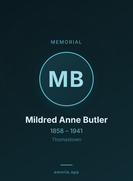 Memorial portrait of Mildred Anne Butler