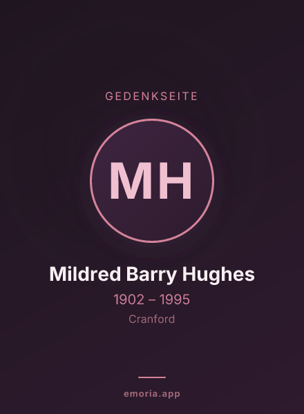 Gedenkportrait von Mildred Barry Hughes