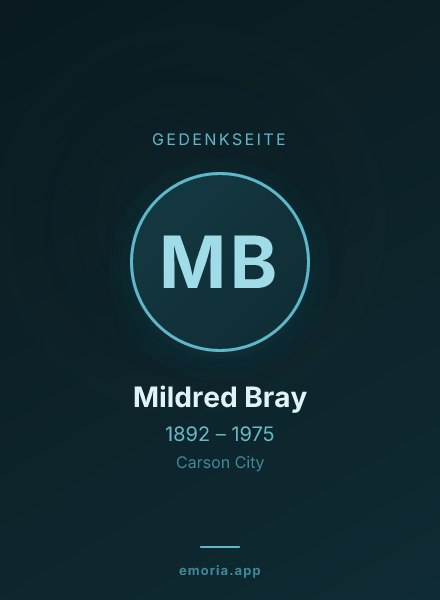 Gedenkportrait von Mildred Bray