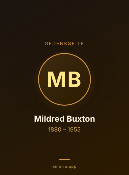 Gedenkportrait von Mildred Buxton