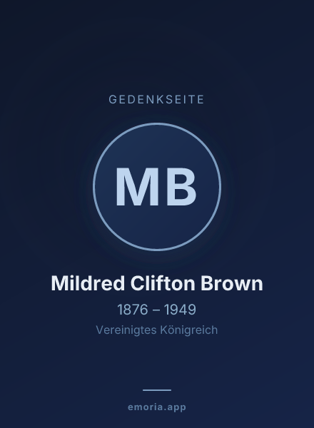 Gedenkportrait von Mildred Clifton Brown