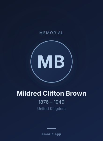 Memorial portrait of Mildred Clifton Brown