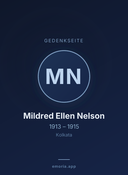 Gedenkportrait von Mildred Ellen Nelson